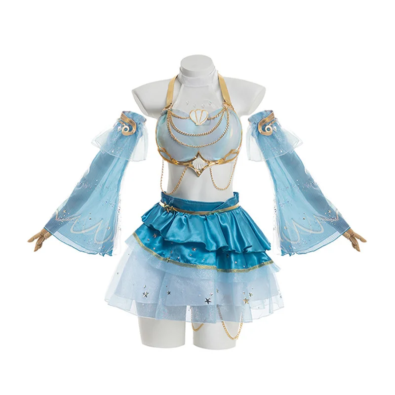 

GameLOL Suit Lol Prestige Ocean Song Seraphine Cosplay Costume Seraphine Costume Halloween Cosplay Girl Cute Dress