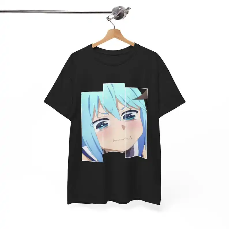 Camiseta de anime Konosuba, Kazuma Aqua Megumin, divertida camiseta de cómica Isekai, mercancía de anime, idea de regalo, Otaku Japón