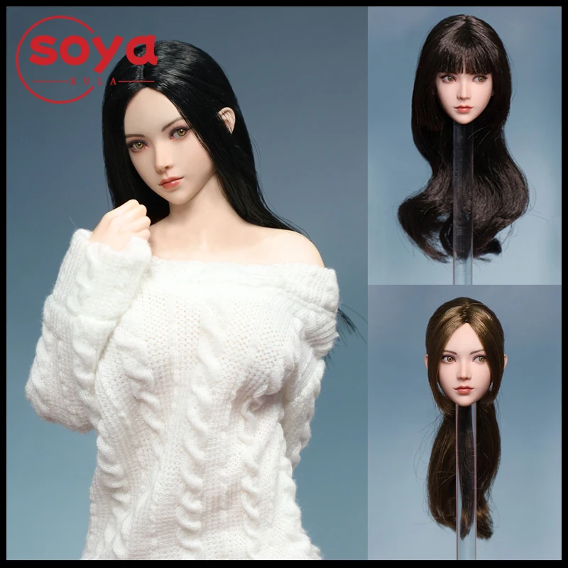 JKTOYS K-007 หุ่นจำลองศีรษะแบบขยับได้ ขนาด 1/6 รุ่นสาวงามเอเชีย มิลลี่ สำหรับตัวฟิกเกอร์แอคชั่นทหารหญิงขนาด 12 นิ้ว