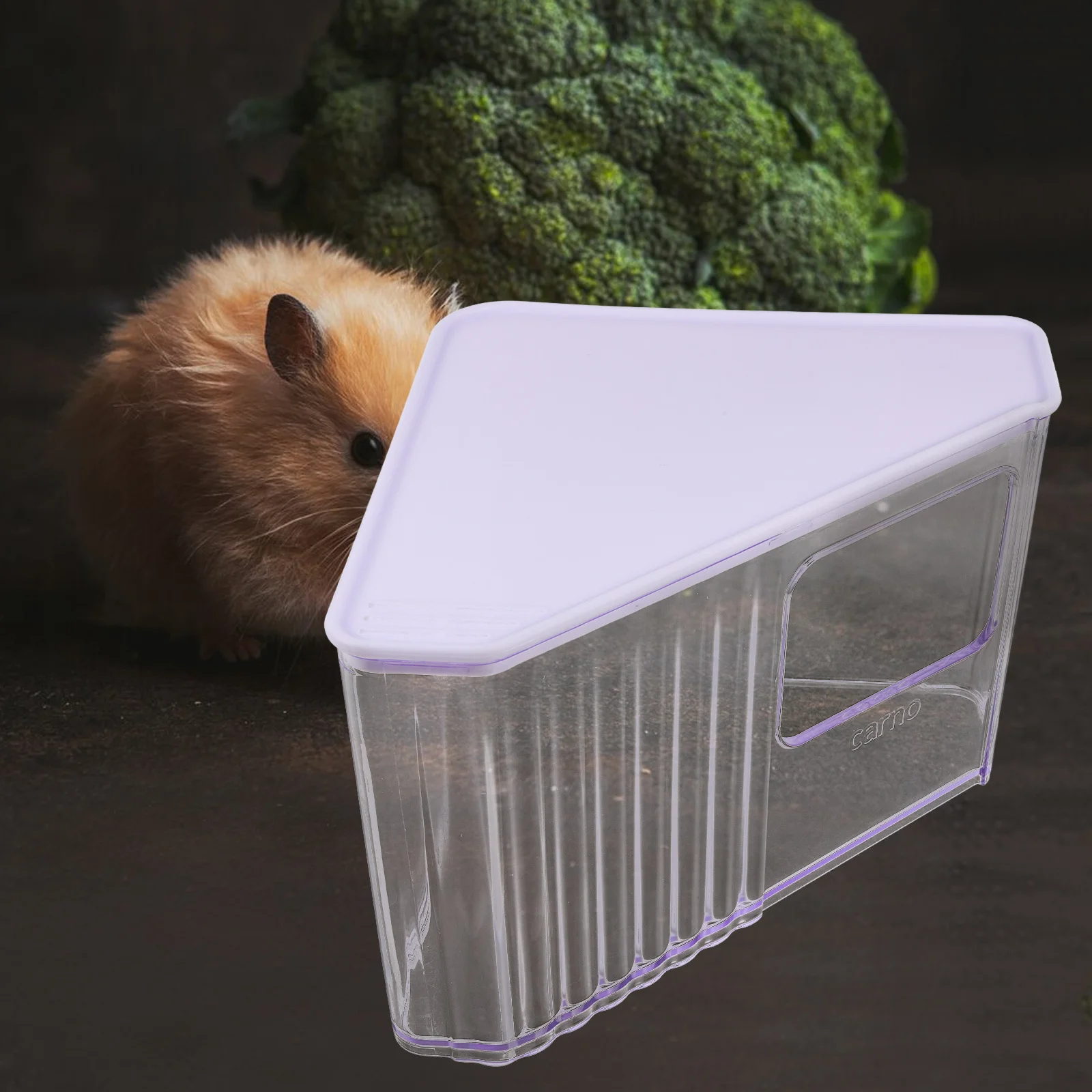 

Hamster Litter Box Sand Bath Container Transparent Abs Safe Small Animal Toilet For Dwarf Hamster Gerbil Chinchilla Rabbit