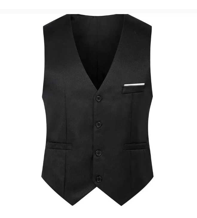 M-5XL Men\'s Suit Vest Summer Slim Fit Waist Solid Tank Top Business Leisure Party Bar Banquet Dress