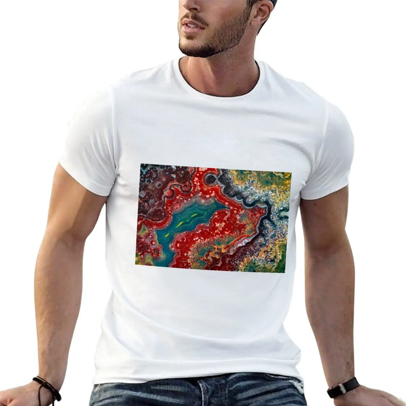 crazy lace agate detail T-Shirt essential t shirt graphic tee shirt sweat shirts, men