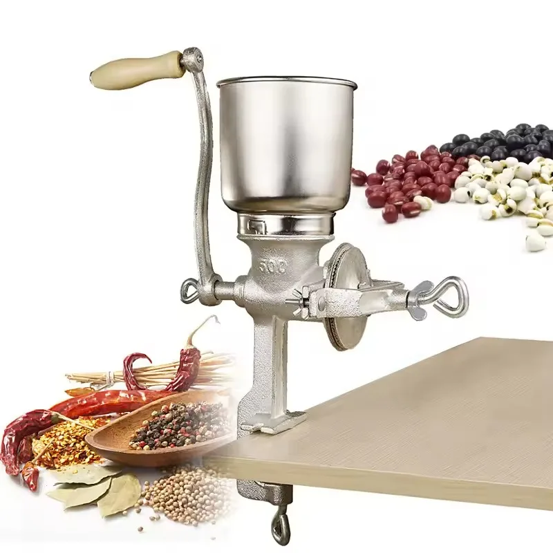 Manual Grinder Small Cast Iron Household Herbs Hand Crank Grinder Corn Grains Walnut Crushing
