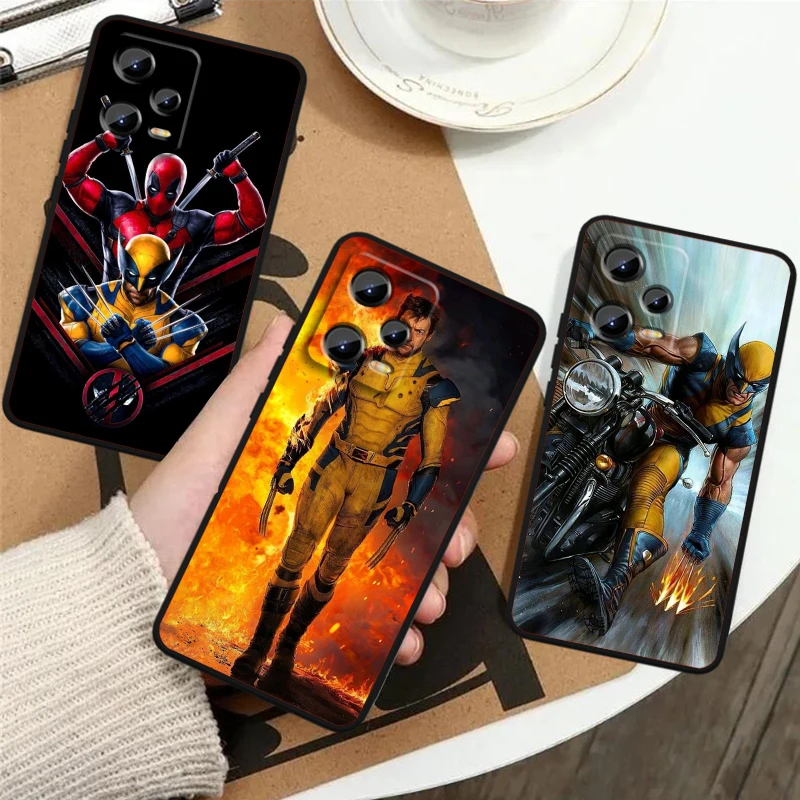 Marvel Wolverine Anime For Xiaomi Redmi Note 13 12R 12 12S Turbo 11 11T 11S 10 10S Pro Plus 5G Black Back Phone Case