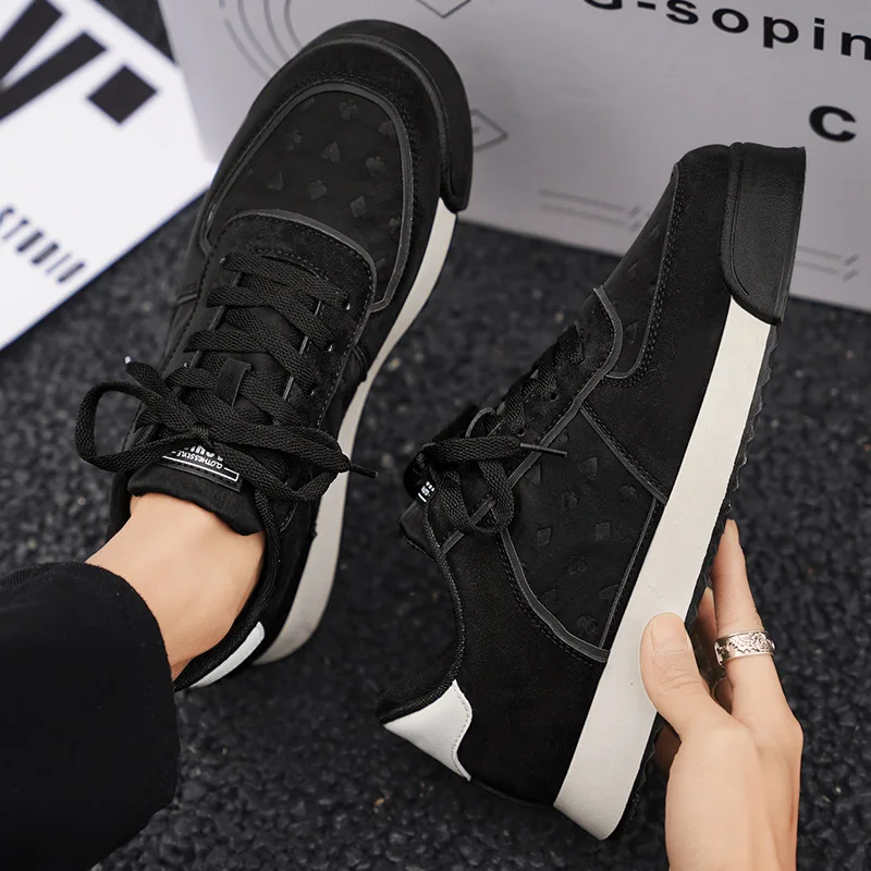 2024 new spring low-top lace-up non-slip board shoes fashion everything trend college male shoes sports casual shoes