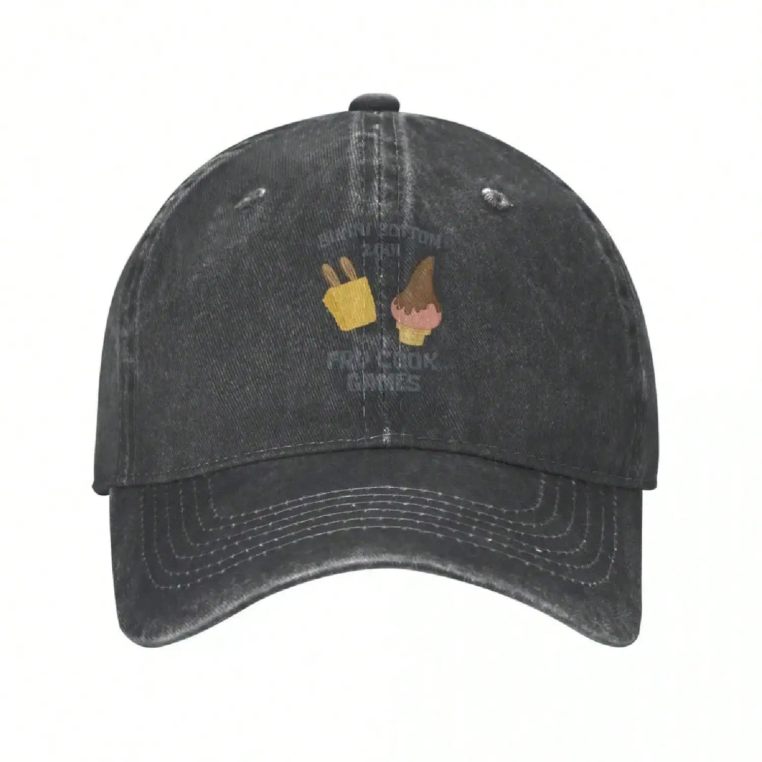 SpongeBobing Fry Cook Baseball Cap Vintage Distressed Cotton Cartoon Snapback Hat Unisex Style Outdoor Summer Hats Cap