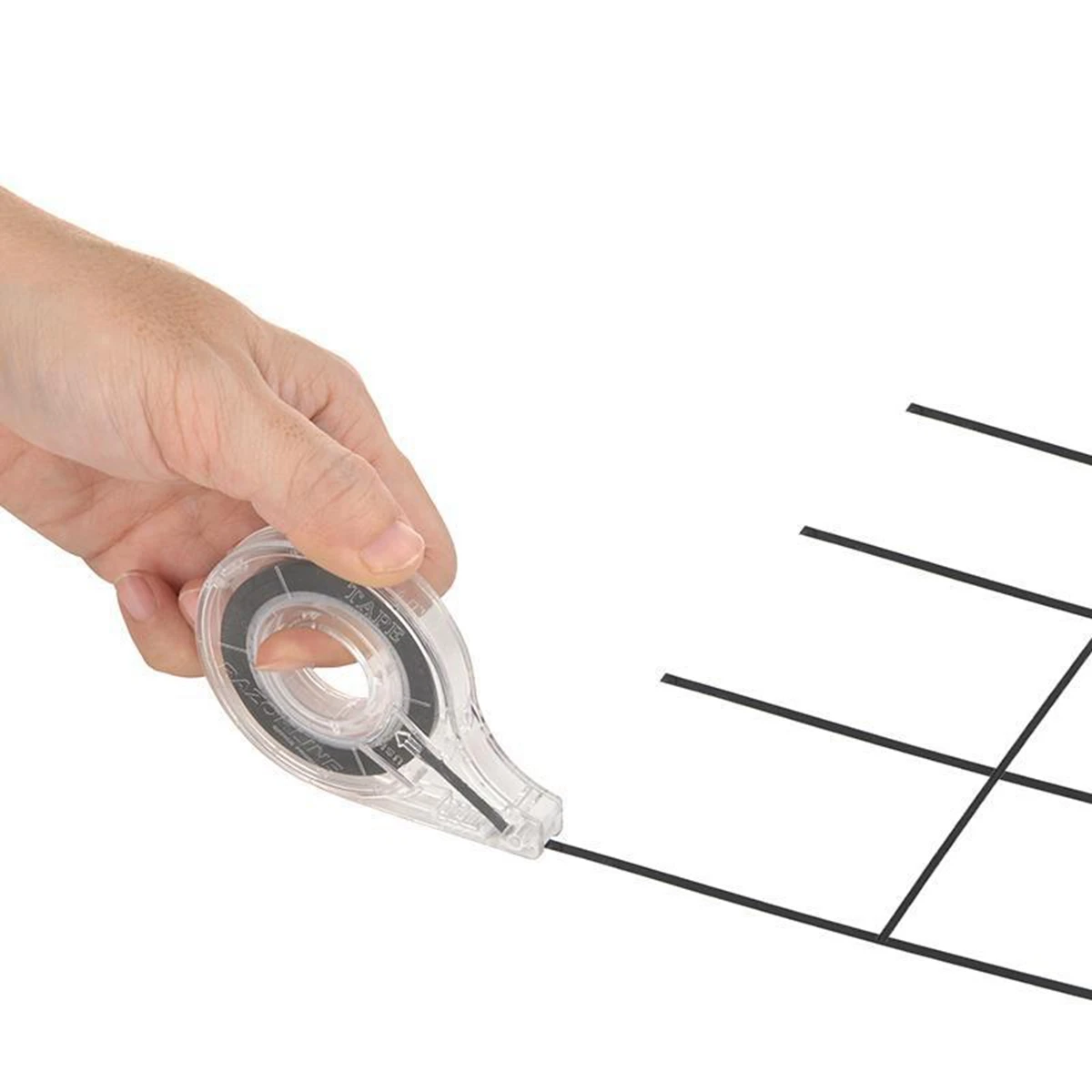 L53A-32 قطعة شريط جرافيك بعرض 3 مم، شريط سبورة بيضاء، شريط خط الرسم البياني ذاتي اللصق، 33 م و66 م