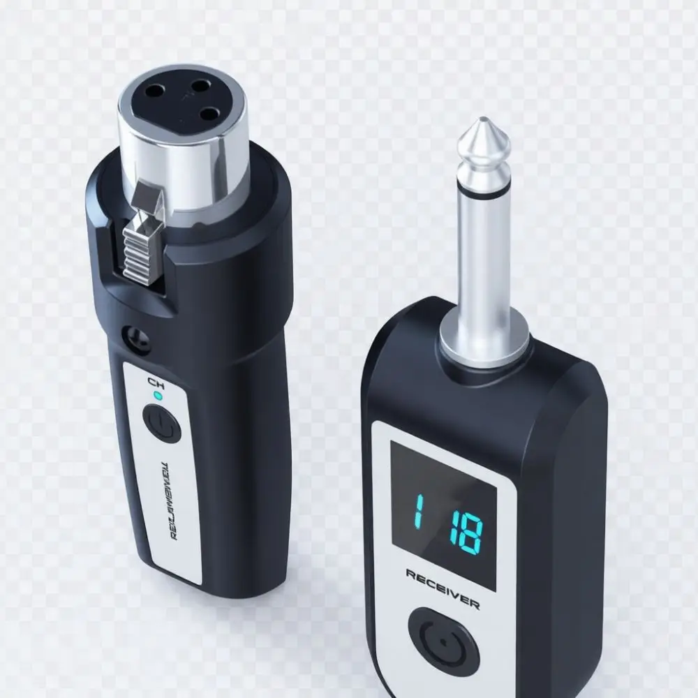 Digital Wireless Transmitter Receiver For Dynamic Mic Guitar Electric Wind Instrument Studio Live Stage Sound System