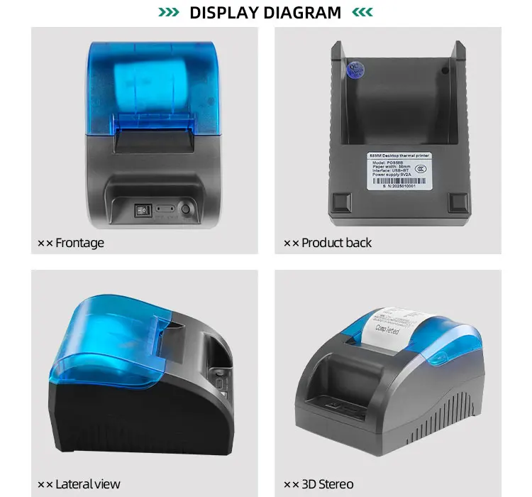 Picture 6: Usb Bluetooth Thermal Bar Code Printer With PrinterCustomization 58mm Android Pos System Thermal Printer Wireless