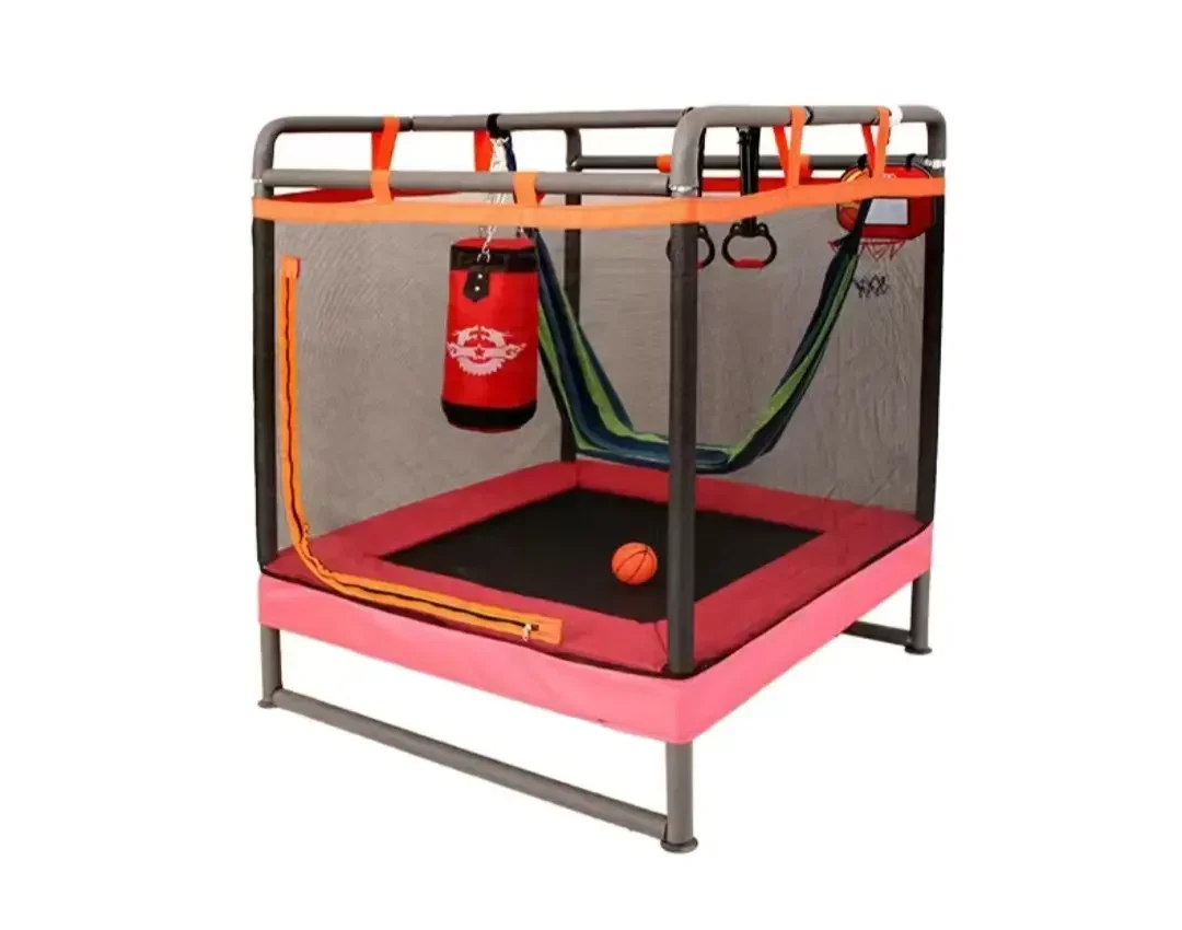 2026 Square Outdoor Kids Trampoline Garden Park Personal Jumping Exercise Equipment