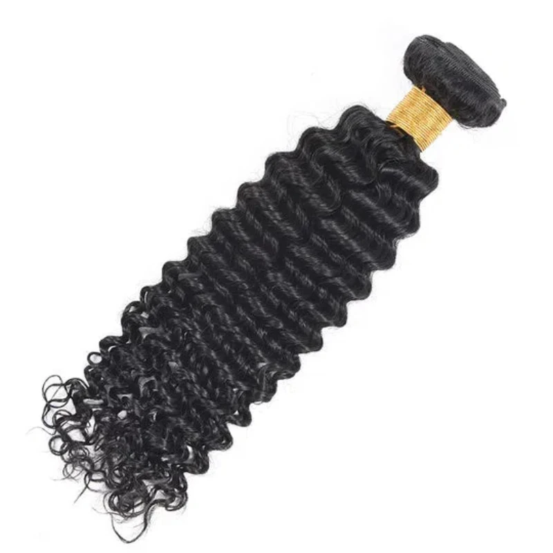 Affordable hair Deep Wave Black 1B color 100% Human Hair 1 Bundle 100g 10