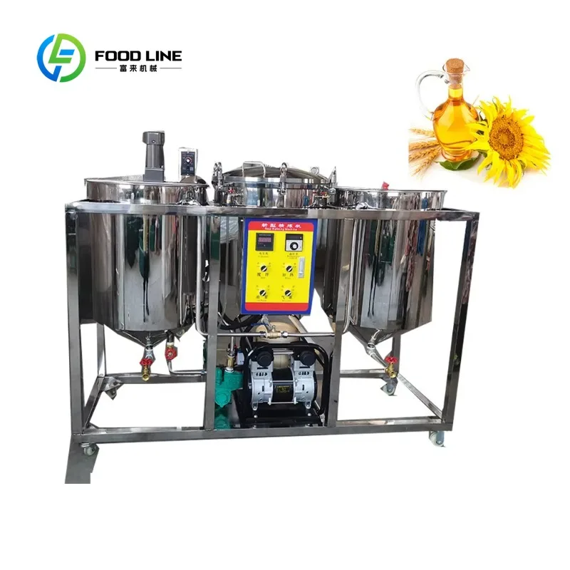 Customized Automatic Edible Oil Refinery Machine Peanut Oil Refinery Machine Stainless Steel Full Set Oil Refining Equipment