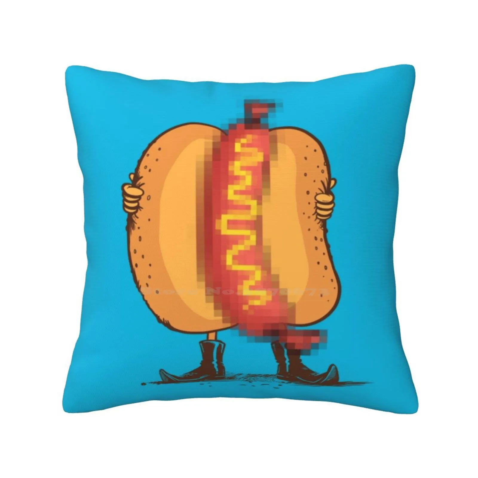 Flash Food Pillows Case Bedroom Home Decoration Tasty Happy Fast Food Silly Humor Flasher Hot Dog