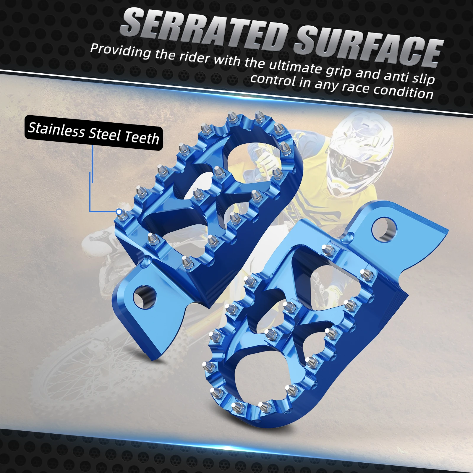 Foot Pegs Pedals FootRest Footpeg For Yamaha WRF YZF 250 450 YZ65 YZ85 WR250F YZ125 YZ250 YZF450 YZ 125X 250X 250FX 450FX WR450F