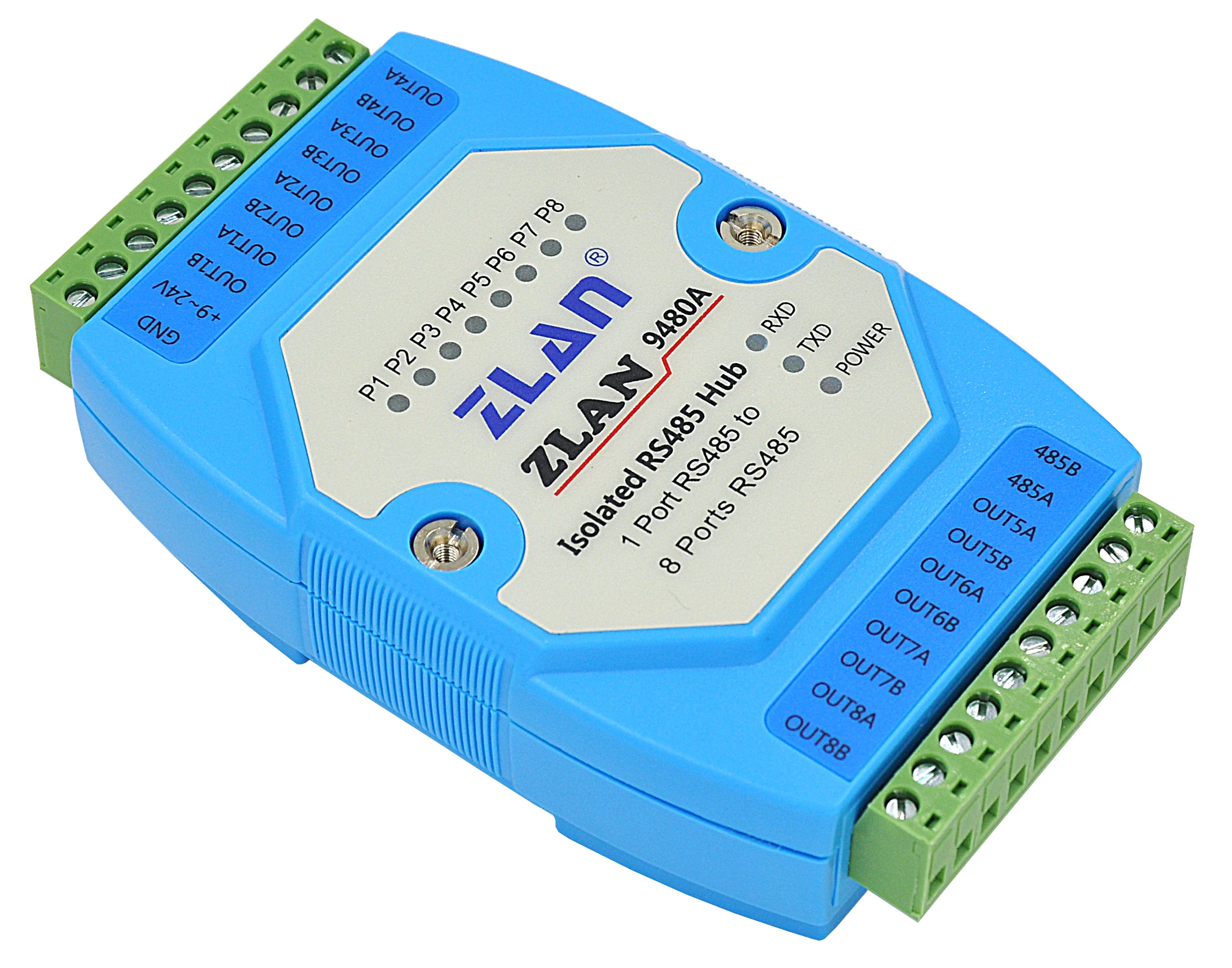 8 channels 485 hub RS485 ports repeater signal broader concentrator isolator ZLAN9480A