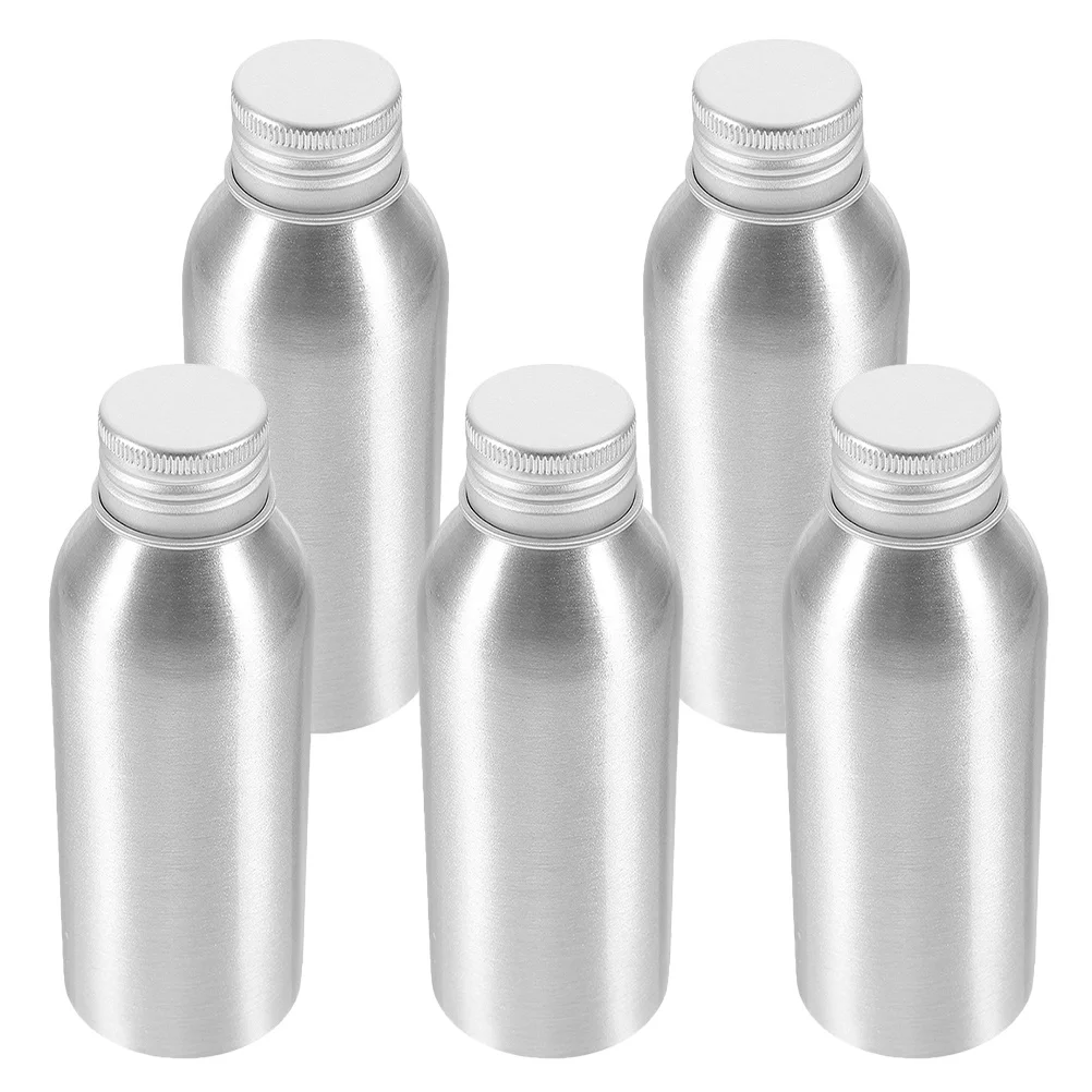 

5Pcs Aluminum Refill Bottles Leak Proof Travel Container for Essential Oils Perfumes Storage Empty Bottle
