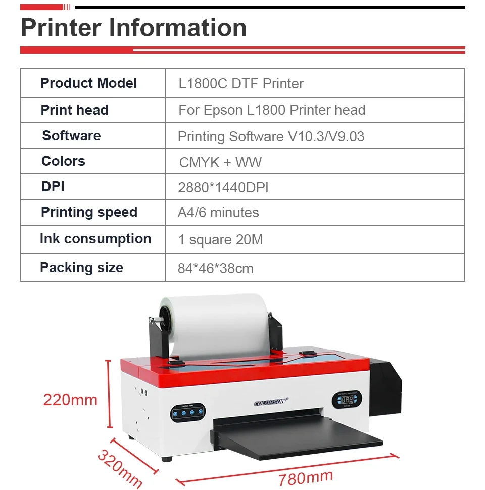 Dtf roll a3 & oven  t shirt digital printing machine dtf L1800 Film sticker impresora transfer textil dtf printer