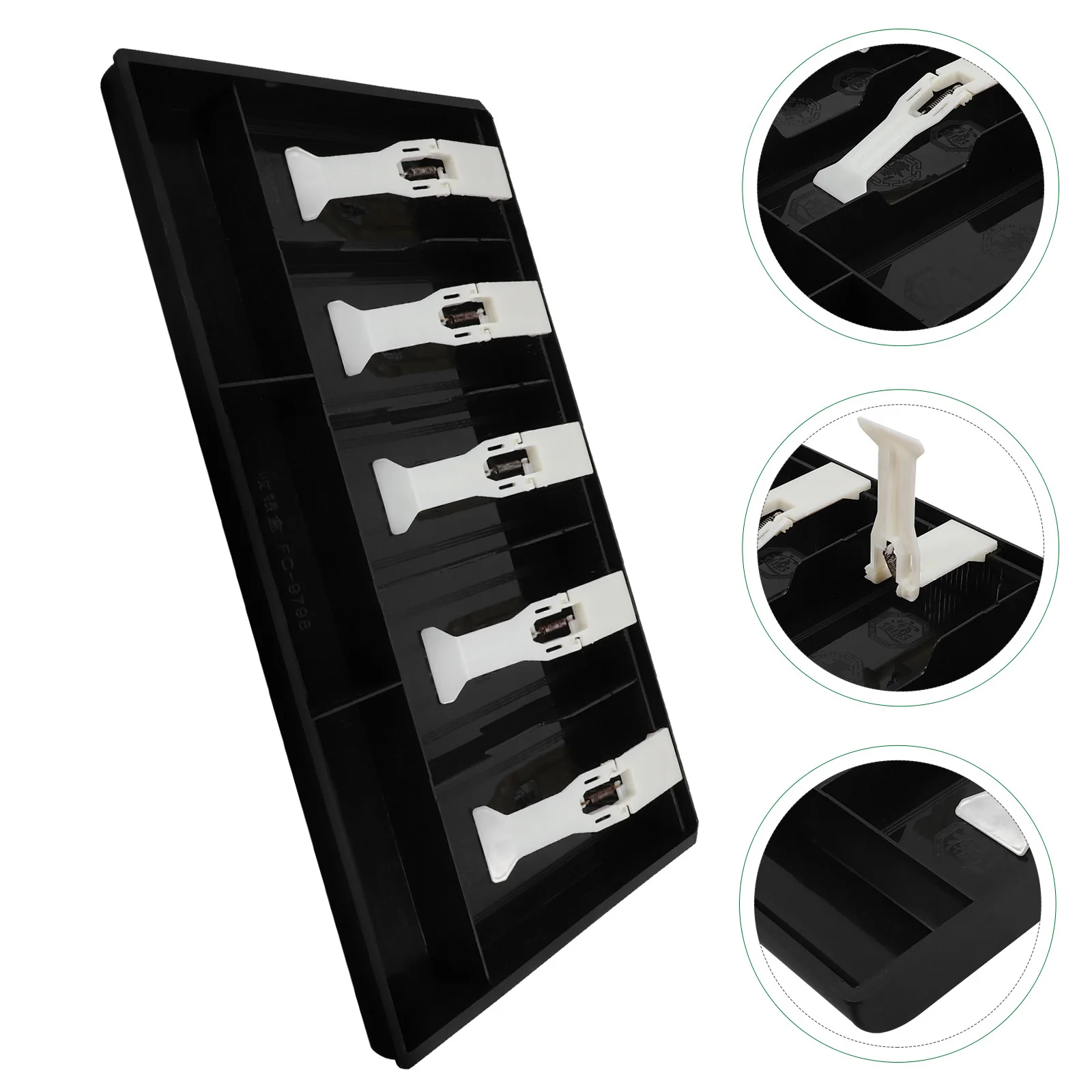 Multi-Compartment Cashier Box Organizer Tray Cash Register Drawer for Store Shops Multiple Compartment Storage Tray