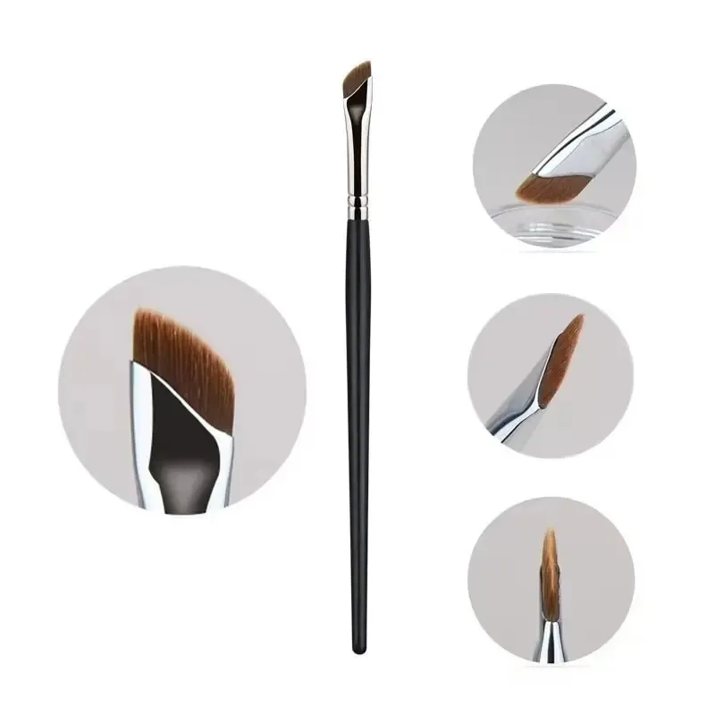 Lidschattenpinsel, ultradünn, Sichel, diagonal, Make-up, horizontale Seidenraupen-Augenbraue