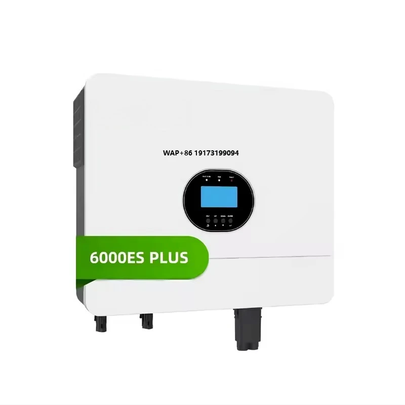 

Автономный солнечный инвертор мощностью 6 кВт, чистая синусоида SPF 6000ES с солнечным контроллером и WIFI