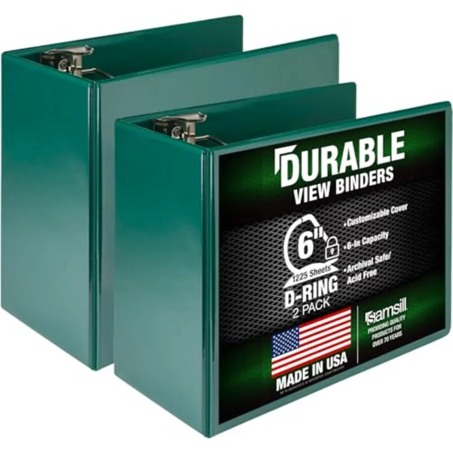 

Durable Ring Binder, Lockg D Rg Bder, Customizable Clear View Cover,,, Holds Pages