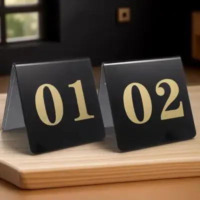 

10Pcs Acrylic Table Numbers Double Sided Seating Signs for Wedding Banquets Receptions Restaurant Events