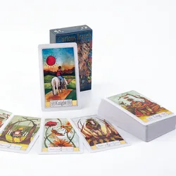 Curious Travels Tarot 10.3*6cm  Composed of Charming Watercolor Illustrations 78 Pcs Cards  Tarot Board Playing Game Cards