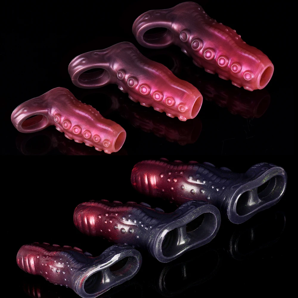 NYOTA Silicone Cock Rings Octopus Tentacles Penis Sleeve Delay Ejaculation Penis Reusable Enlargement Extender Sex Toys For Men