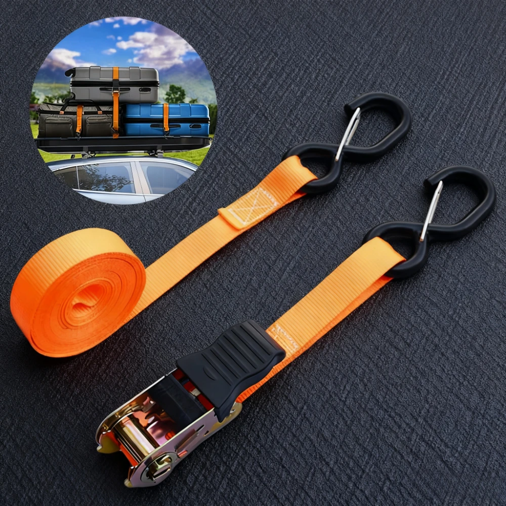 أشرطة ربط للدراجة النارية، أشرطة ربط للأسفل، أشرطة ربط للأسفل، أشرطة بسقاطة، لدراجة السيارة مع مشبك معدني قابل للتعديل