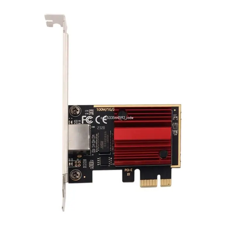 

2.5G Wlan Adapter PCIe Networking Card 10/100/1000Mbps Single Port Fast PCIe Lan Adapter for Gamers and Professionals Dropship