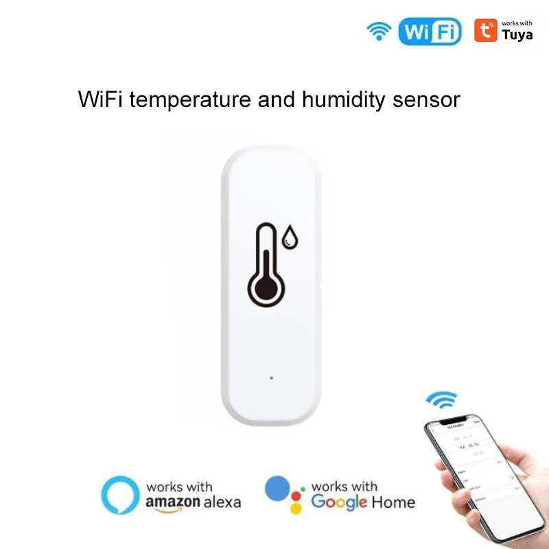 Zigbee Wifi Tuya Temperature And Humidity Sensor Smart Home Thermometer Hygrometer Detector Work With Alexa Google Smart Life