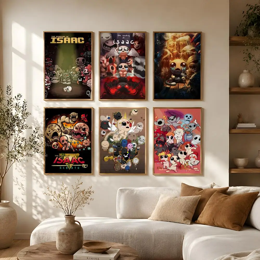 Game The Binding Of Isaac Poster Self-Adhesive HD Mural Wall Decals, Living Room Bedroom Home Decor Gift