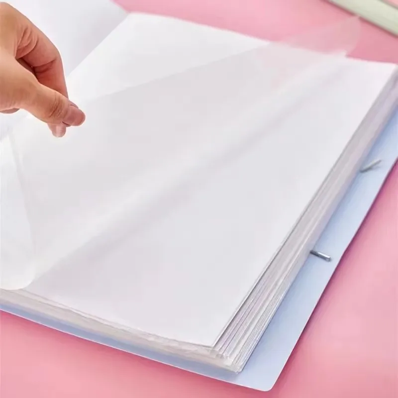 

A4 Transparent File Folder 30 Pages Document Organizer Bag School Office Supplies Classified Storage of Student Test Papers