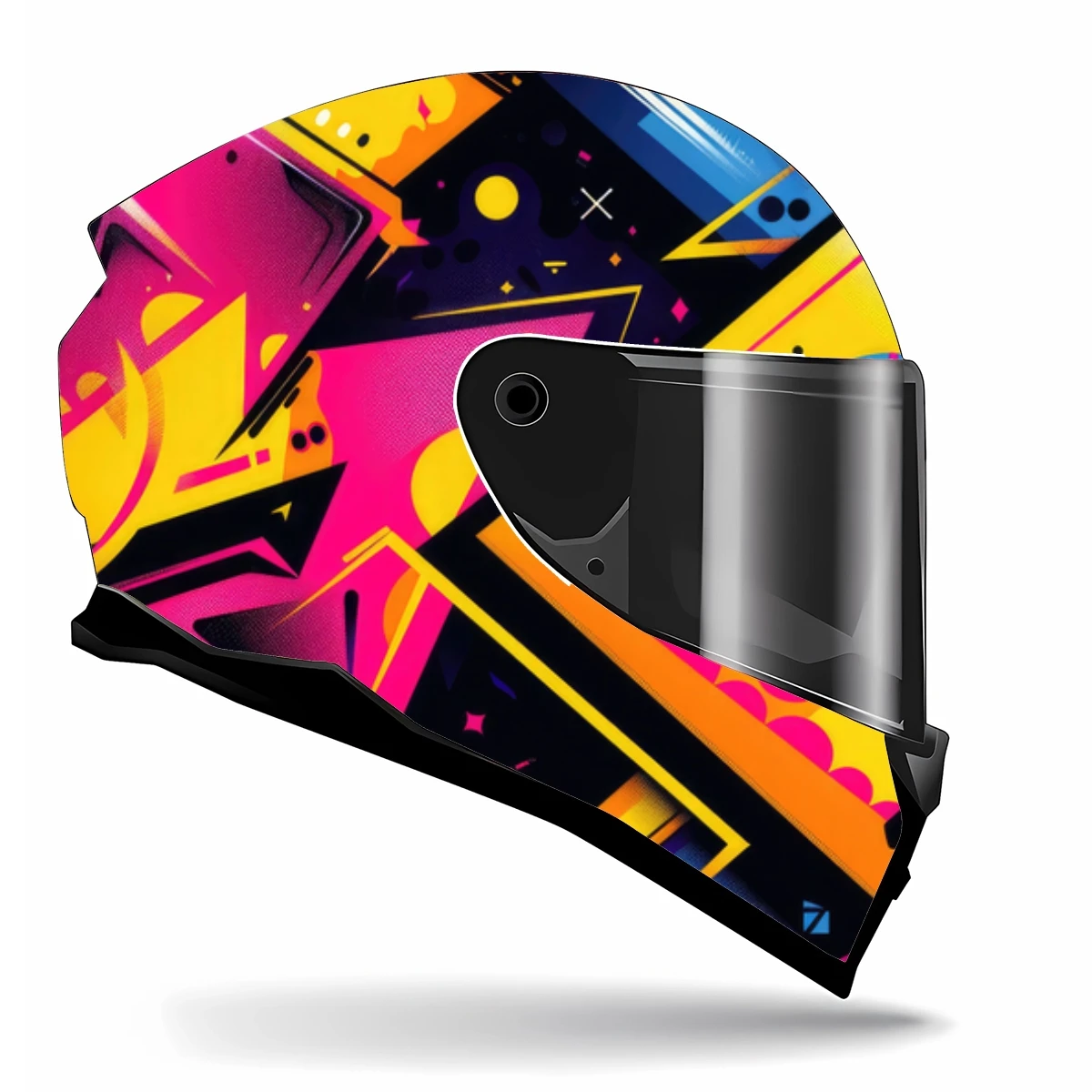 Bold Graffiti Style Full Helmet Wrap Sticker Motorcycle Helmet Racing Graphic Decal Vinyl Wrap Helmet Decorative Sticker