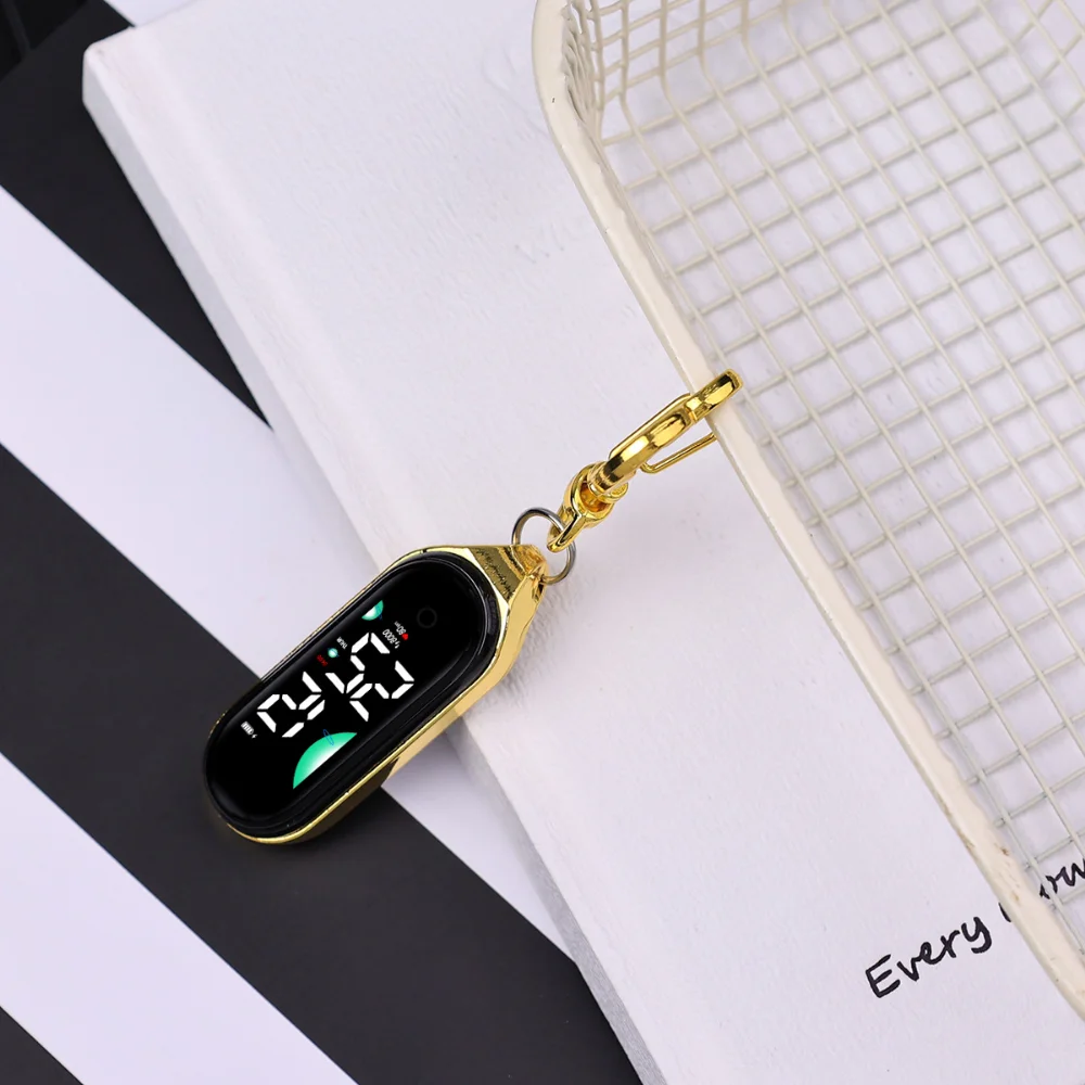 Portable Hanging Watch Stylish Night Light Keychain Watch Electronic Keychain Watch Portable For Exams Portable Time Reading