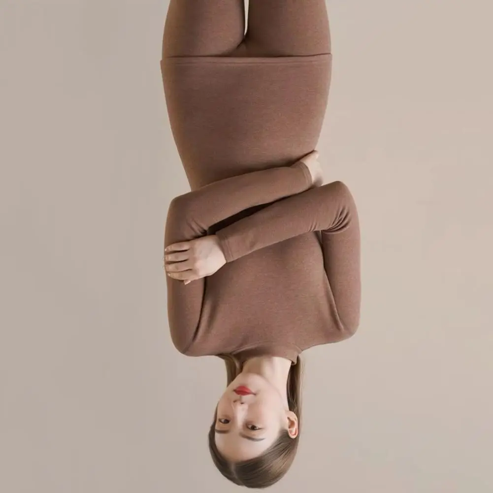 

2026 Winter Woemn Thermal Underwear Set Half-high Collar Seamless Long Sleeve Warm Slim Fit High Elastic Cold Weather Pajamas Se