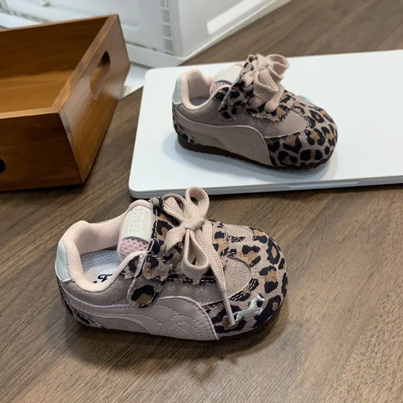 Hot-Selling Leopard-Print Stylish Baby Shoes For Autumn Casual Shoe Boys Girls First Walkers Sneakers Children's Toddler Shoes