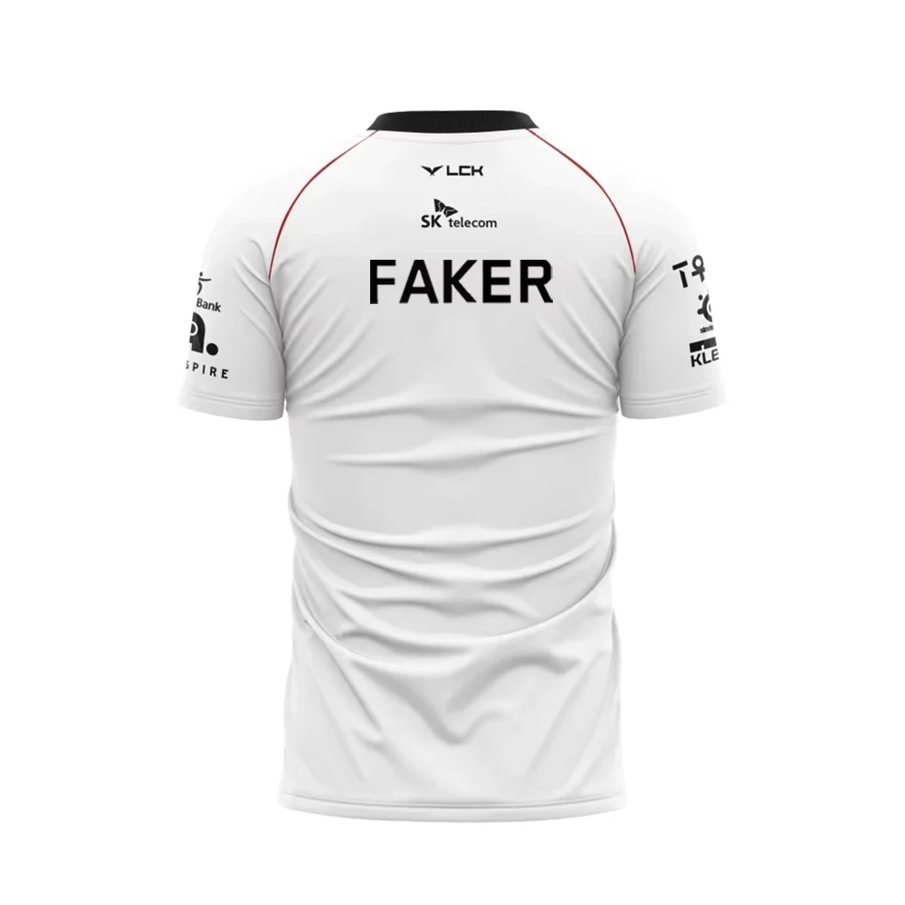 2025 New T1 Esports Team Uniform T-shirt League Of Legends World Finals Jersey T Shirt LOL Games Faker Fan Support Men Clothes