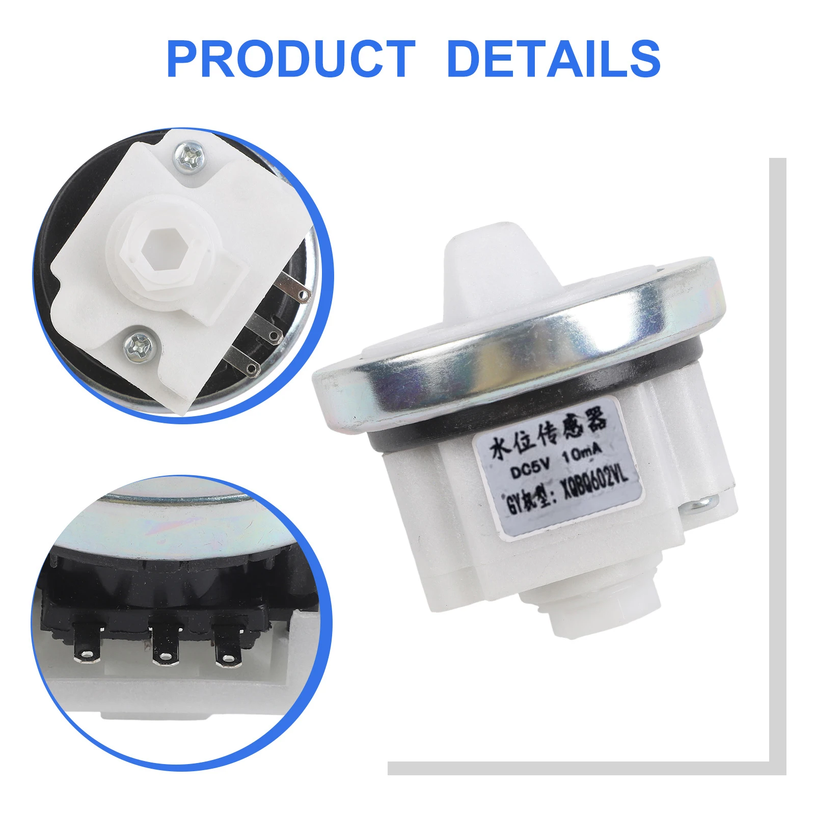 Laundry Room Washer Pressure Sensor Washing Machine Sensor Easy Installation Sturdy Construction Excellent Technology