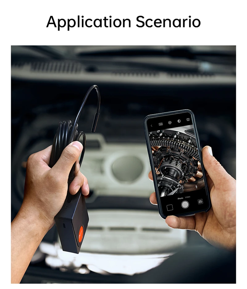 2MP 1080P Dual Lens WIFI Endoscope CMOS Borescope Inspection Otoscope Camera Digital Microscope