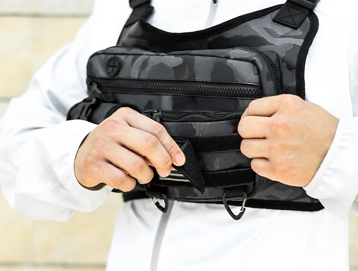 Chest Bag For Men Women Multifunctional EDC Travel Chest Pack Adjustable Breathable Running Vest For Outdoor & Workouts bolso 가방