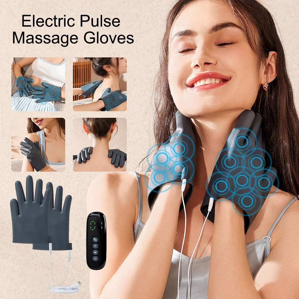 

Muscle Relaxation Massage Gloves EMS Massage Gloves Electric Pulse Body Massager Microcurrent Muscle Stimulator Relieve Fatigue