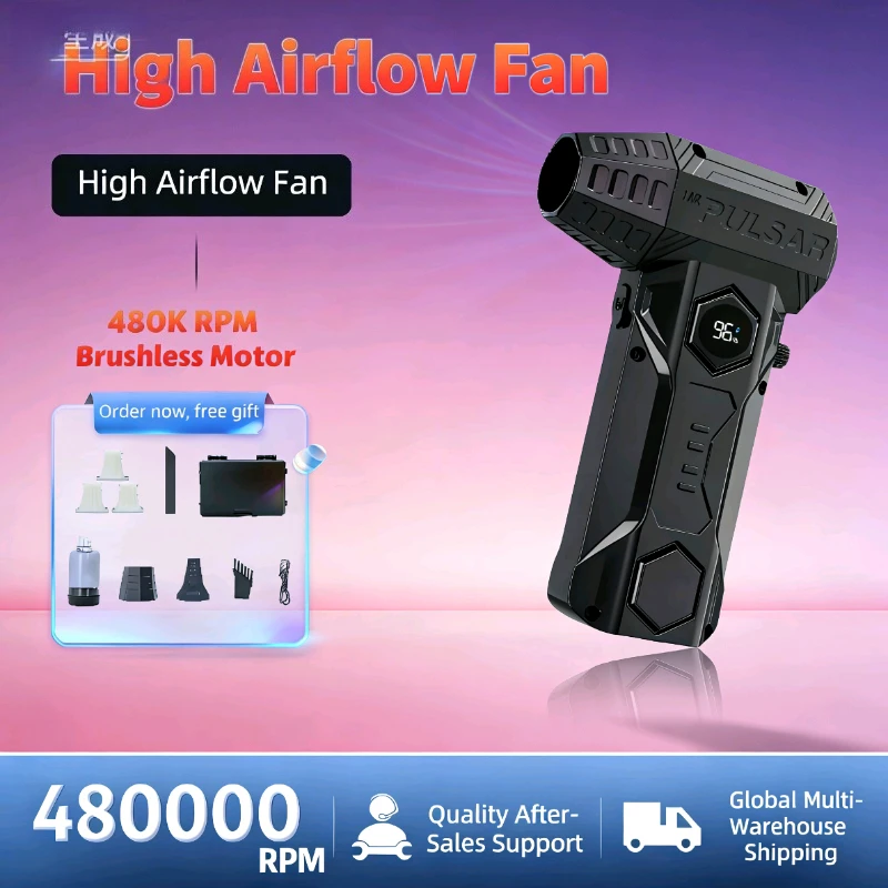 

X11Pro Turbo Jet Blower 480000RPM Powerful Air Blower Brushless Motor Turbo Fan Wind Speed 73m/s 10000mAh strong breeze