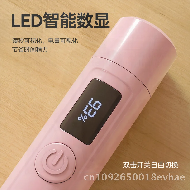 

Portable Handheld Pink Nail Art Lamp Holder 360-Degree Rotating Multifunctional Baking Lamp Stand for Nail Plate