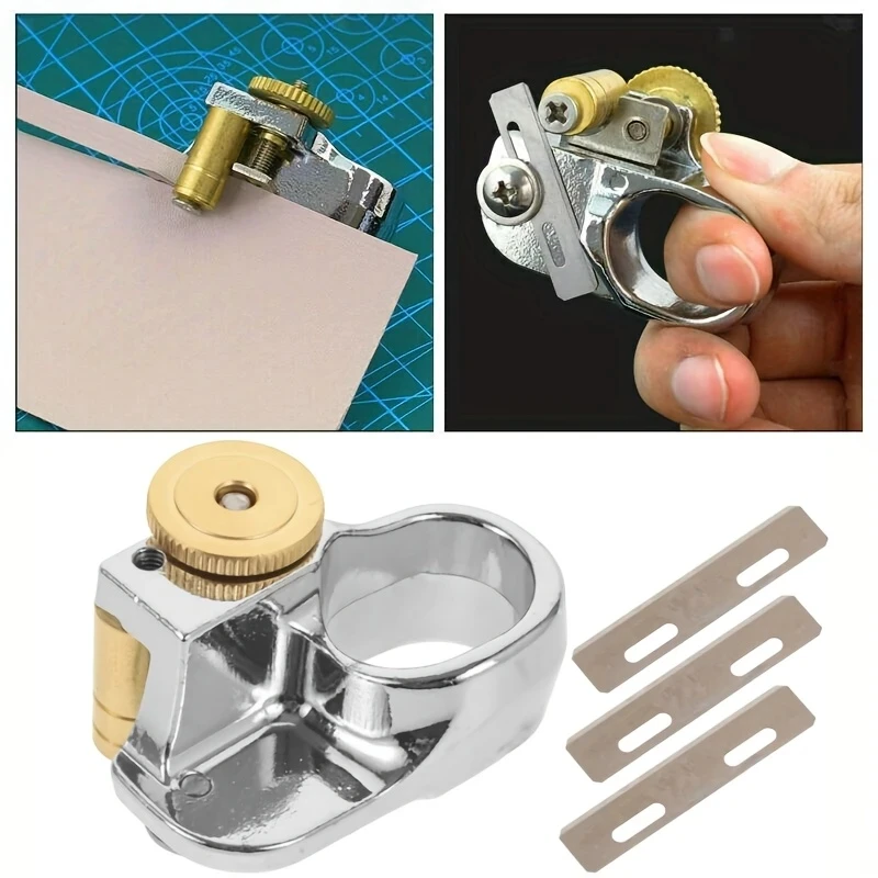 1pc Leather Ring Type Cutter Adjustable DIY Leather Hand Tool Strip Cutter Craft Art Accessories Belt Watch Band Making Supplies