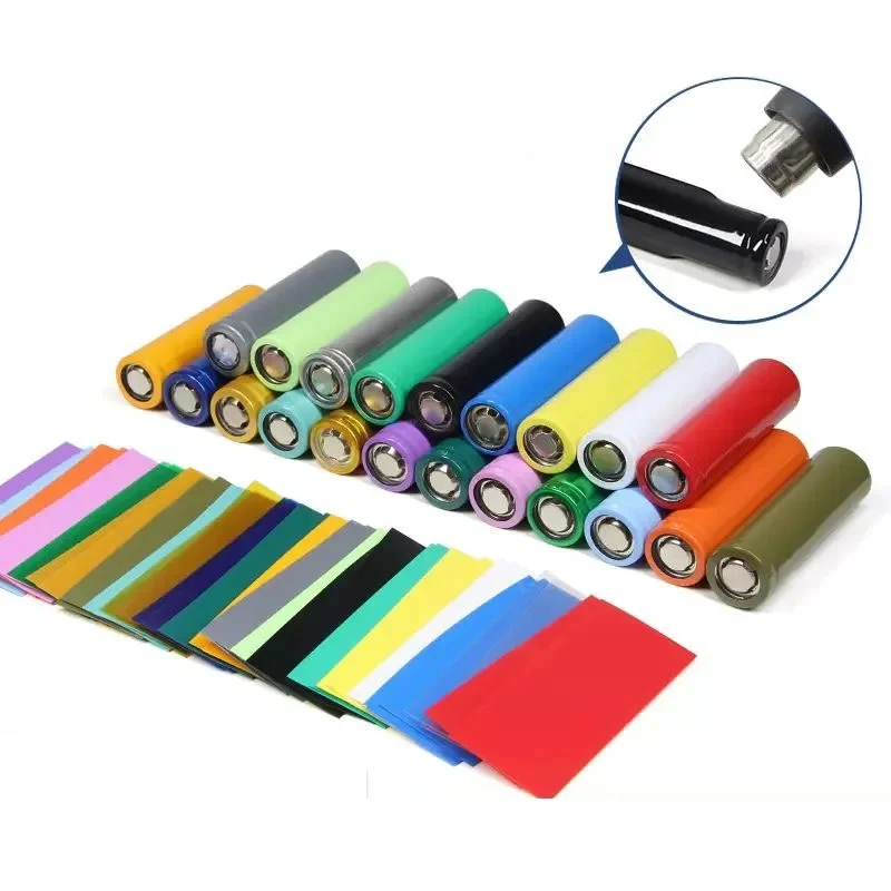 20/50/100pcs 18650 Lipo Battery Wrap PVC Heat Shrink Tube Precut Width 29.5mm x 72mm Insulated Film Protect Case Pack Sleeve