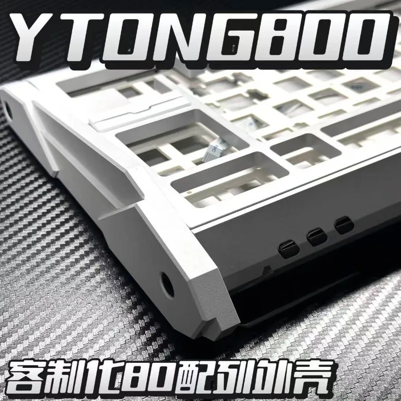 YTONG800 Custom Aluminum Case Wooting80 Aluminum Alloy Gasket Mount Mechanical Keyboard Mecha Style RGB Gaming Keyboard Kit