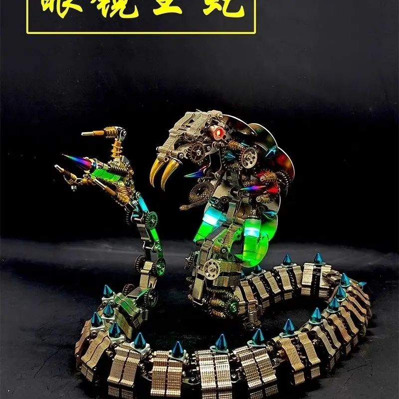 New product, 3D, mechanical assembly, King of Glasses, snake metal model, gift, men and women