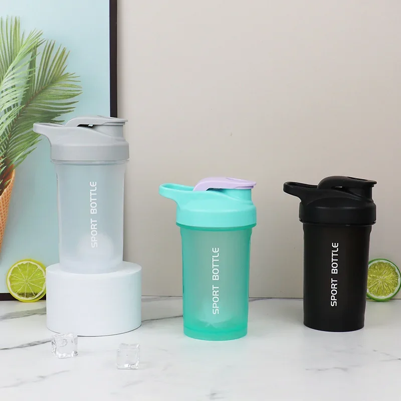 Portable 300ml Protein Powder Shaker Bottle Leak Proof Water Bottle for Gym Outdoor Fitness Training Sport Mixing Cup with Scale