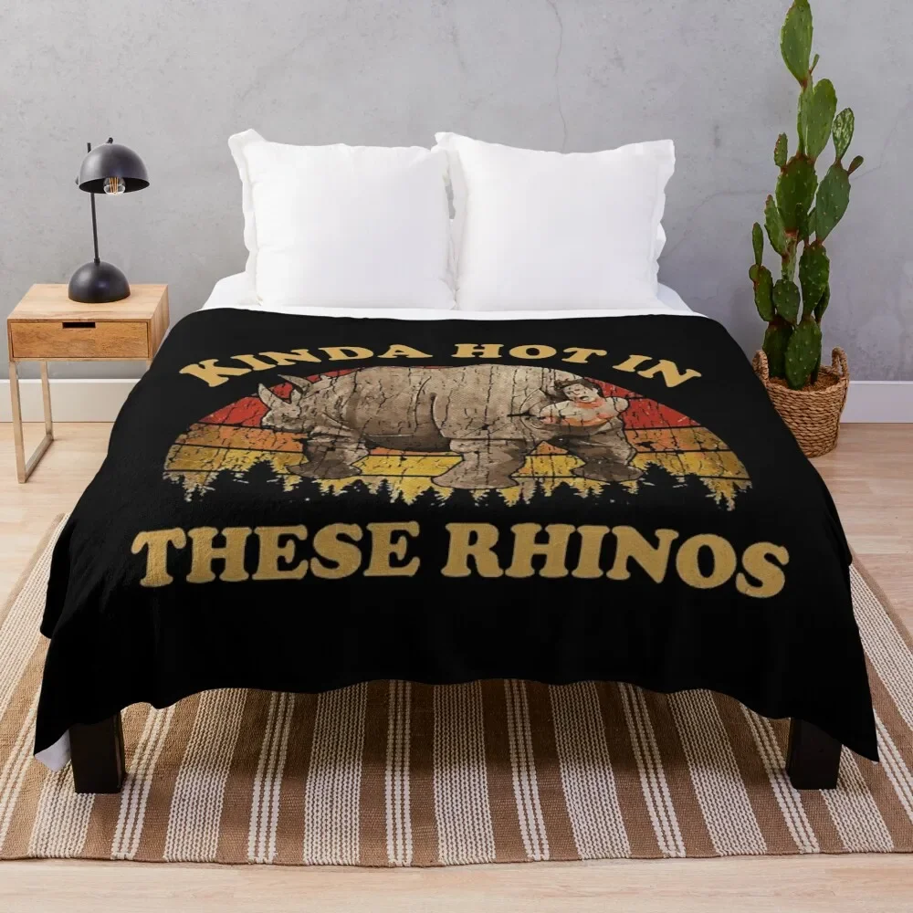 

KINDA HOT IN THESE RHINOS EXCLUSIVE ART Throw Blanket Cozy Microfiber Throw Blanket for Home Bedroom
